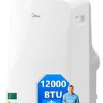 Midea Climatiseur Mobile Silencieux 12000 BTU avec Évacuation 3500W