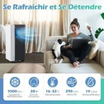 Climatiseur Mobile 7000BTU 4 en 1 R290 COSTWAY – Image 6